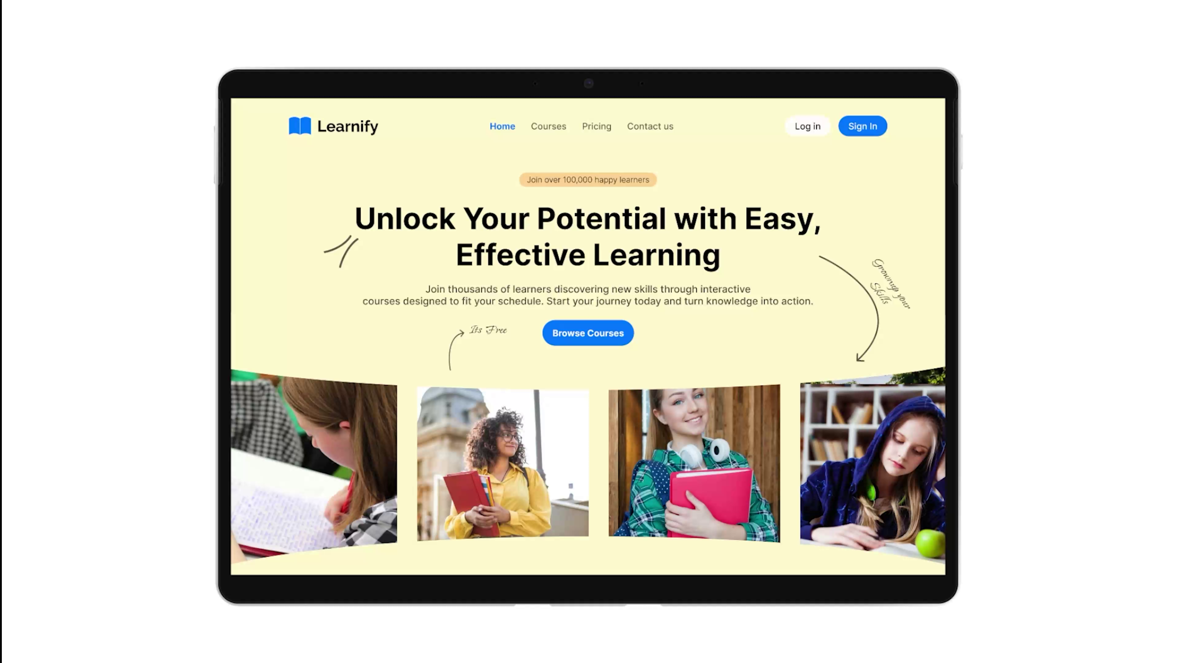 Example of Figma Website Design Or Landing Page