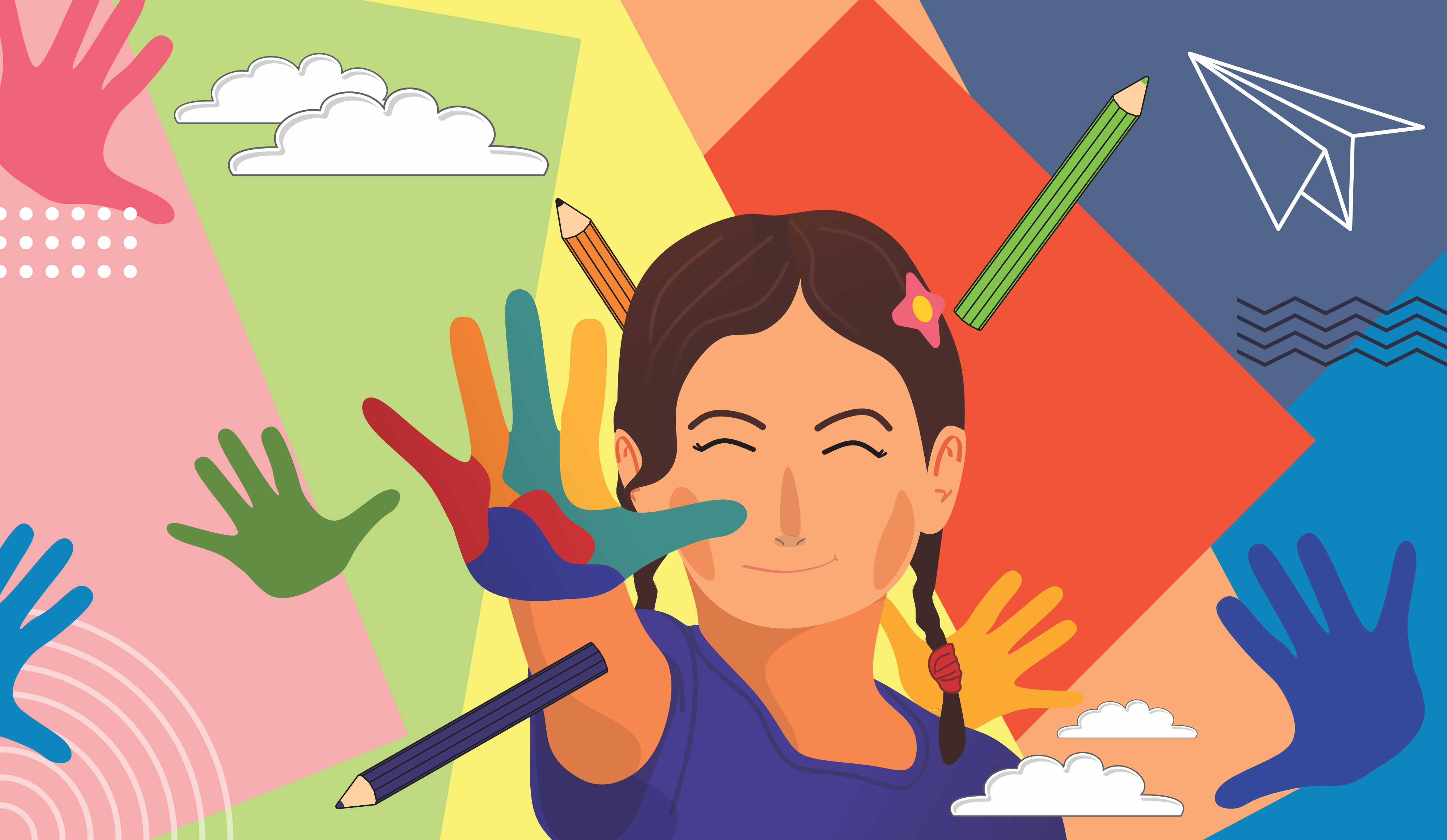 Example of Stationery wall illustration