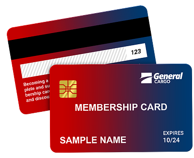 Membership Card Design for General Cargo branding graphic design