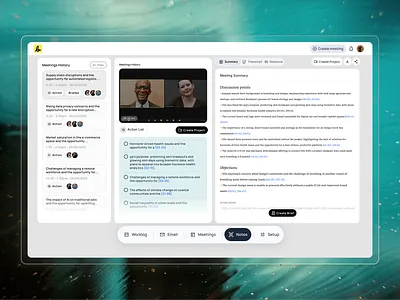 SayBriefly: Dynamic Meeting Scheduling Dashboard digital dashboard