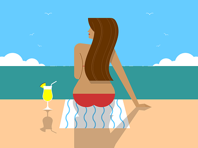 Happy Hour beach happyhour illustraion illustration illustration art illustration digital illustrations minimalist seattle