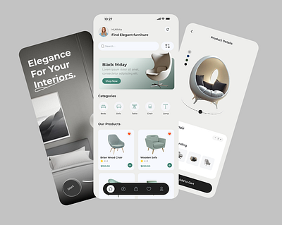 Furniture Mobile application creative website decor ecommerce ecommerce website furniture furniture app furniture ui furniture website furniturestore home decor home decor app interior interior design interior design app landing page modern furniture modern website online store uiux design web design