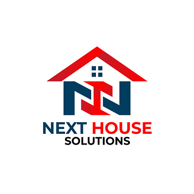 Real Estate Logo design For Next House Solution business company estate solutions home logo logo branding logo design logo designer logo mark logo servise logo type logo2025 luxury minimal nh property nh realestate logo property real estate