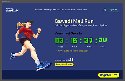 DailyUI #014 Countdown Timer branding countdowntimer dailyui design designchallenge designportfolio designthinking eventmarketing eventux figma illustration logo sportsevent sportsui sportsux ui uiux userinterface uxdesign webdesign
