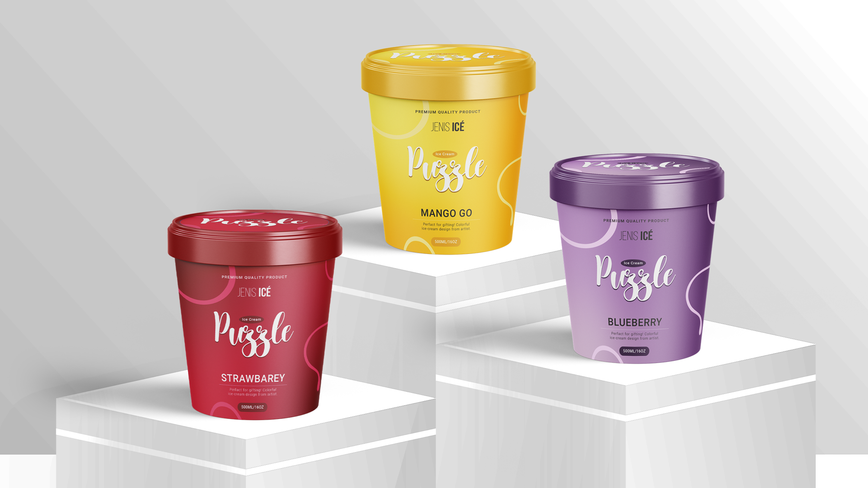 Cohesive Packaging & Brand Touchpoints - Jenis Ice branding branding design buy ecommerce figma design label design landing page marketing minimalist modern web packaging design packaging designer packaging mockup product details shop shopify ui ui design web design website ui