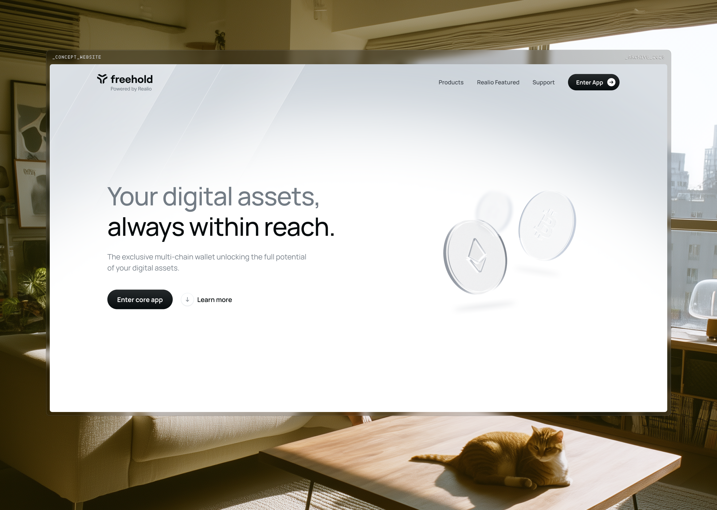 Freehold Website animation blockchain branding crypto design finance header logo marketing microsite ui ux web3 webdesign website