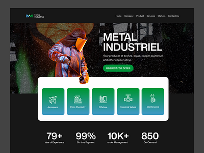 Matel Industriel UI-UX Web Design branding graphic design ui