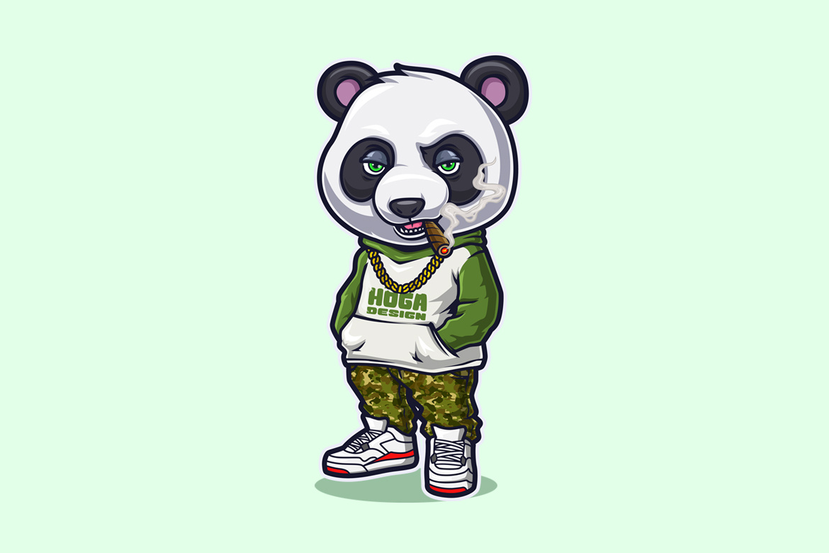 Urban Streetwear Panda Character | Custom Hip Hop & Streetwear animal mascot branding cartoon cartoon character cartoon logo character branding character design illustration logo mascot logo panda cartoon panda illustration panda logo design panda mascot streetwear mascot urban character urban streetwear vector