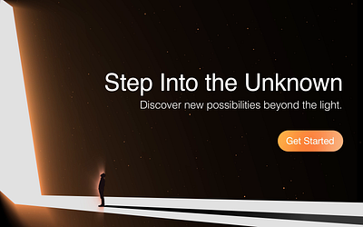 Day 71 - Step Into the Unknown animation graphic design herosection interactiondesign microinteractions motion graphics ui uidesign webdesign
