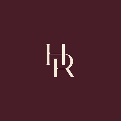 HR MONOGRAM FOR FASHION BRAND brandidentity branding design graphic design illustration logo monogram typography vector