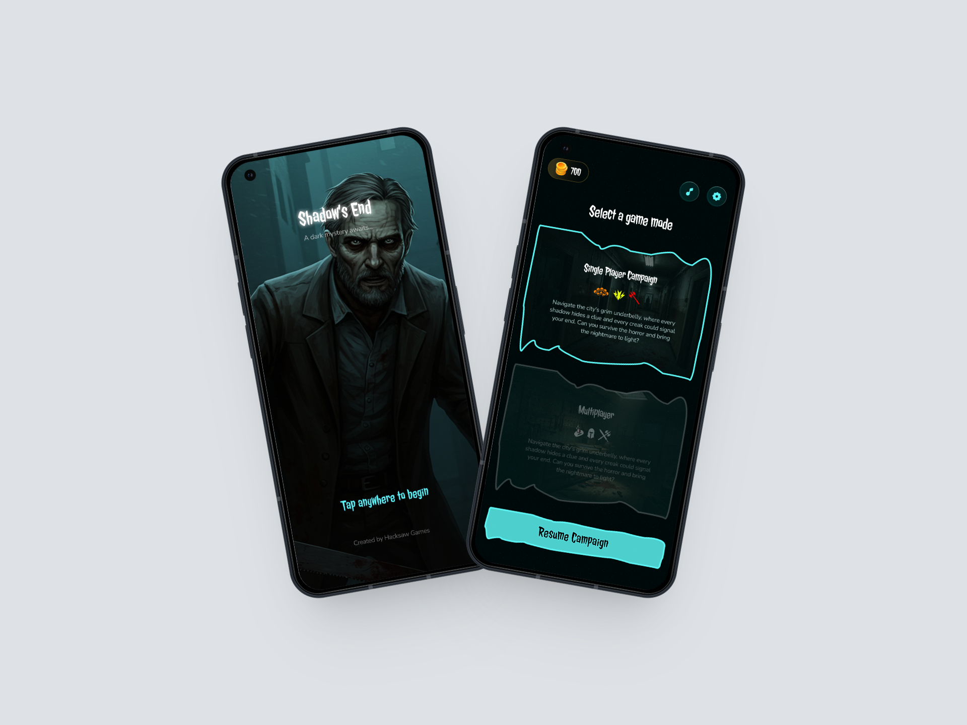 Shadow's End Mobile Game UI Design design figma game design game ui gradient mobile mobile design mobile game mobile ui ui uiux web design