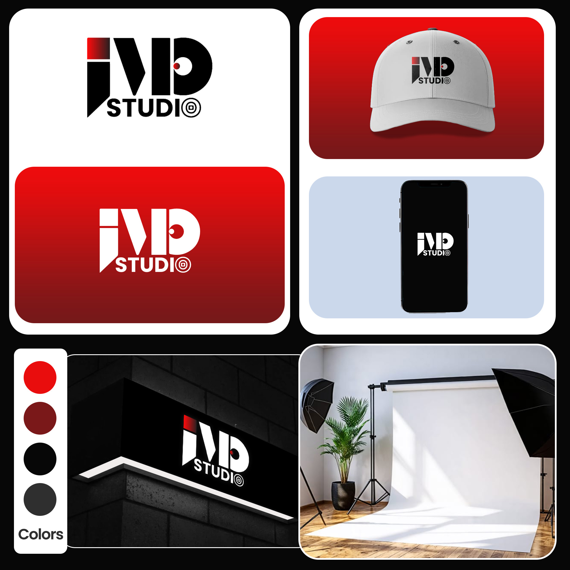 IVD Studio logo (Strong, Modern, Gradient Red) and fashion brands. best logo branding camera logo design logo graphic design jmd jmd studio lgo logo logo best logo design logo studio studio studio logo