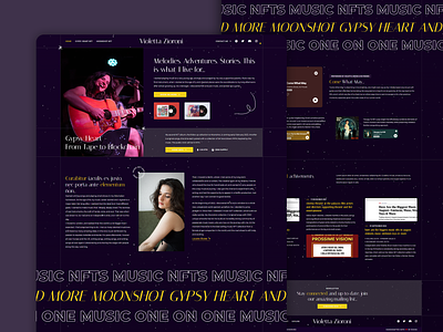 Violitta Zironi - Italian Singer & Songwriter artist branding design gypsy heart hosting illustration music nft open seas portfolio song ui ux website