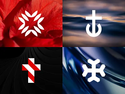 Minimalist Cross Logo Collection - Modern Symbolic Marks abstract cross mark abstract medical logo anchor cross logo bold logo concept clean cross graphic conceptual logo set corporate cross logo creative cross symbol faith brand design geometric cross design health logo design minimal logo collection minimalist cross logo modern branding icon modern symbol mark monogram logo style negative space icon premium logo series snowflake brand icon timeless brand symbol