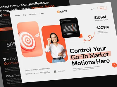 Sellx - All in One Sales Platform affiliate business figma home page landing page management marketing paltform saas sales startup ui uidesign uiux user interface web web design website