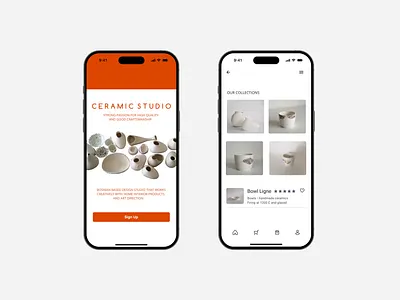 Ceramic Studio e-commerce mobile app design mobile app ui design uiux design
