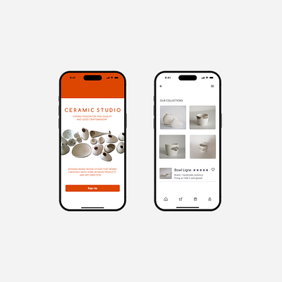 Ceramic Studio e-commerce mobile app design mobile app ui design uiux design