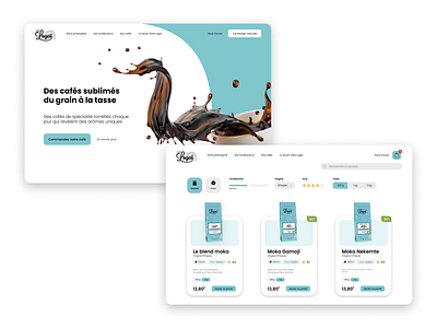 Lugat Website Redesign animation blue branding coffee design e commerce figma hero hero section landing prototyping redesign ui ux website