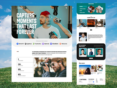 SHUTTERSOUL Photography Studio UI fashion homepage landing page photographer photography photography portfolio portfolio agency sharing photos webphotography website design wedding design