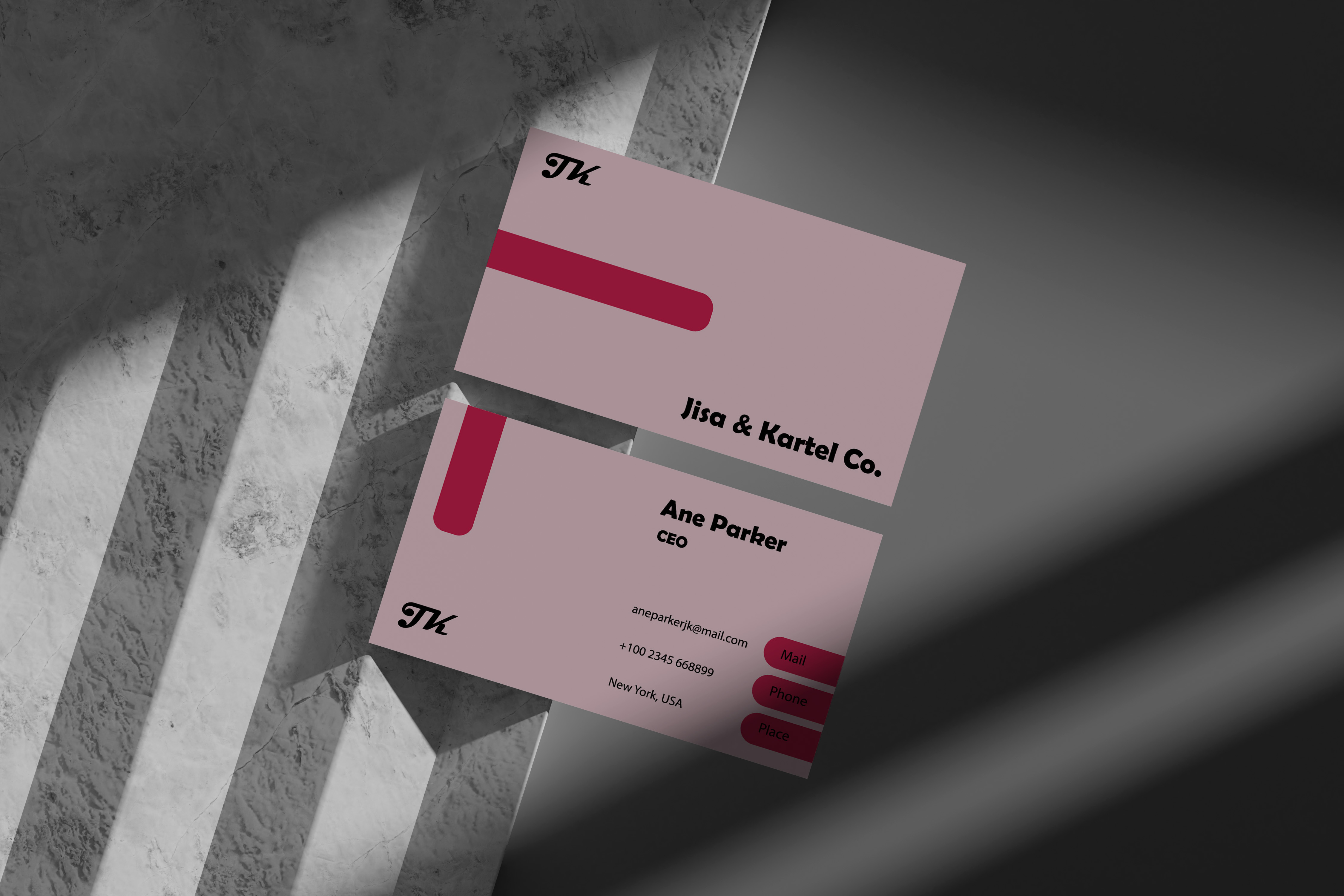 Example of Minimalist Business Card Design.