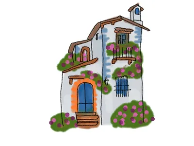 House Architecture Sketch architectural illustration