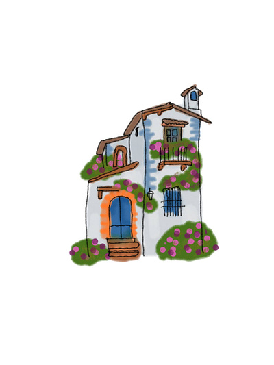 House Architecture Sketch architectural illustration