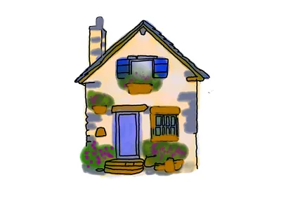 House Architecture Sketch architectural illustration