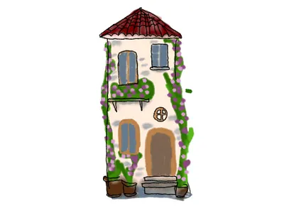 House Architecture Sketch architectural illustration