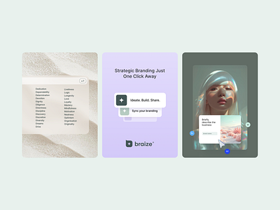 braize teaser brand branding screen design ui design visual design website