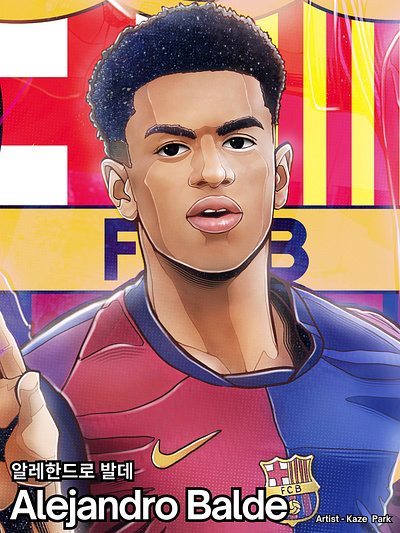 카제박(Kaze Park) FC바르셀로나 일러스트 Alejandro Balde No.3 : 알레한드로 발데 박승우 alejandro balde fc barcelona fc barcelona : alejandro balde fc바르셀로나 일러스트 fc바르셀로나 일러스트 아트콜라보 카제박 fc바르셀로나 일러스트 카제박 fc바르셀로나 카제박 아티스트 kazepark 발데 선수 그림작가 발데 선수 일러스트 카제박 발데 알레한드로 일러스트 카제박 발데 일러스트 카제박 스포츠 아티스트 스포츠 일러스트 작가 알레한드로 발데 일러스트 일러스트 카제박 fc바르셀로나 카제박 카제박 아티스트 fc바르셀로나 카제박 아티스트 스포츠 아트