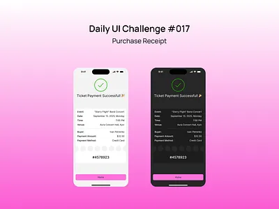 Purchase Receipt | #DailyUI #017 dailyui design figma mobile ui ux
