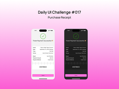 Purchase Receipt | #DailyUI #017 dailyui design figma mobile ui ux