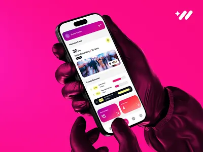 Event Mangement App app dashboard event mobile screen design ui design visual design