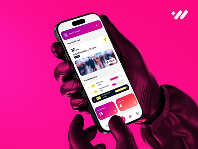 Event Mangement App app dashboard event mobile screen design ui design visual design
