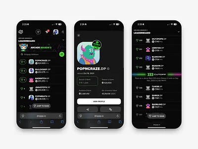 Droppp - Mobile Arcade Leaderboard arcade leaderboard marketplace ranks