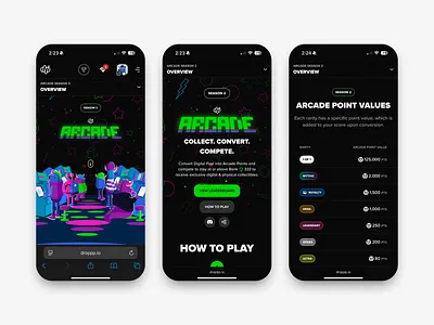 Droppp - Mobile Arcade Overview arcade marketplace overview points