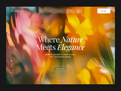 Luxury Skincare / Lifestyle Website – Elegant Web Design branding elegance elegant femenine heropage lifestyle nature premium skincare ui ux web webdesign website