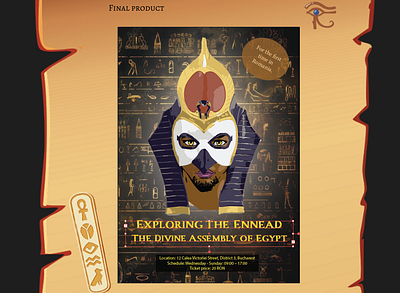 The Divine Ennead – Visual System adobe illustrator adobe photoshop ancient egypt branding character design graphic design illustration mythology poster design procreate symbolism