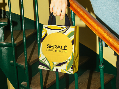 SERALE BRANDING bold design brand identity branding illustrations logo luxurious branding luxury packaging packaging design perfume branding visual identity yellow design