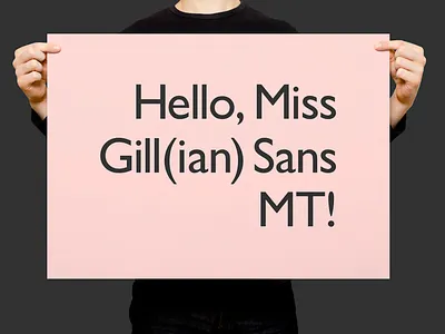 Gill(ian) Sans MT | Typographical Poster design female font gender graphics poster sans serif simple text typography