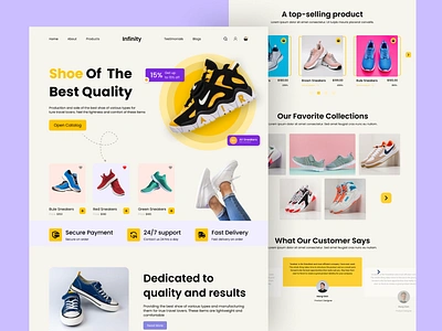 Footwear Website Design UI Concept branding design ecommerce fashion flat gallery homepage minimalism nike product shoe shoes shop sneakers ui ux webpage website webstore