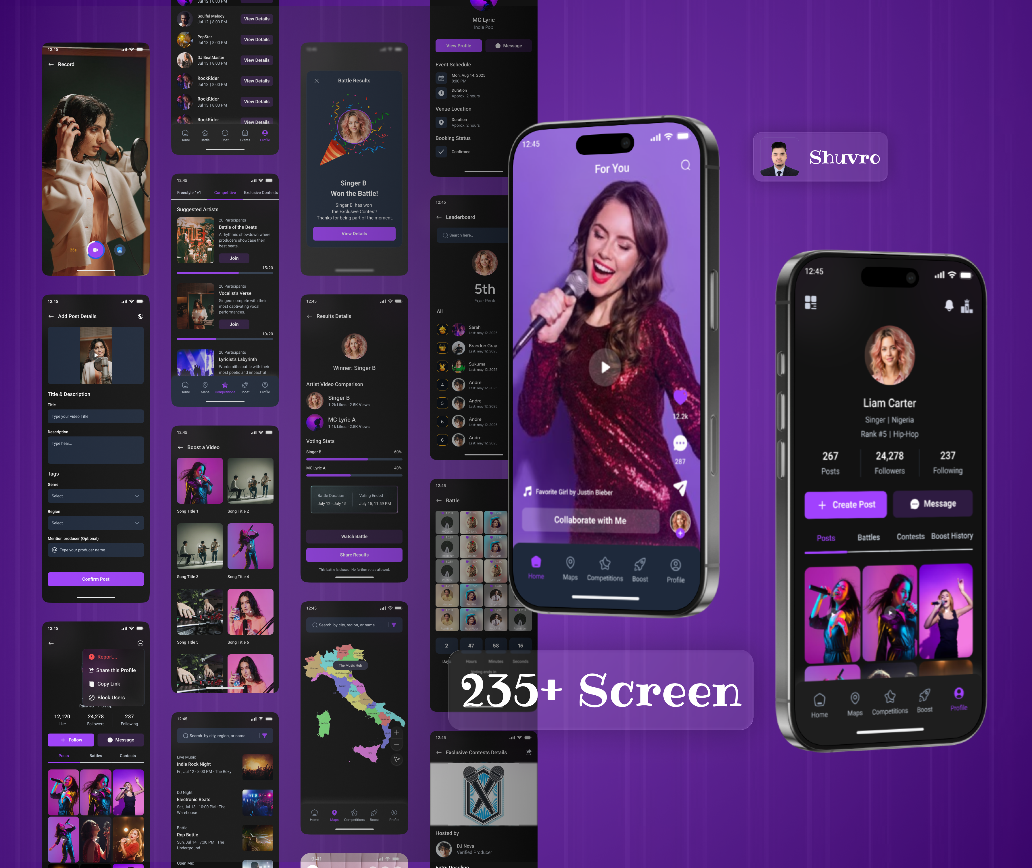 Example of Mix Star Boost – Music Video App UI/UX 