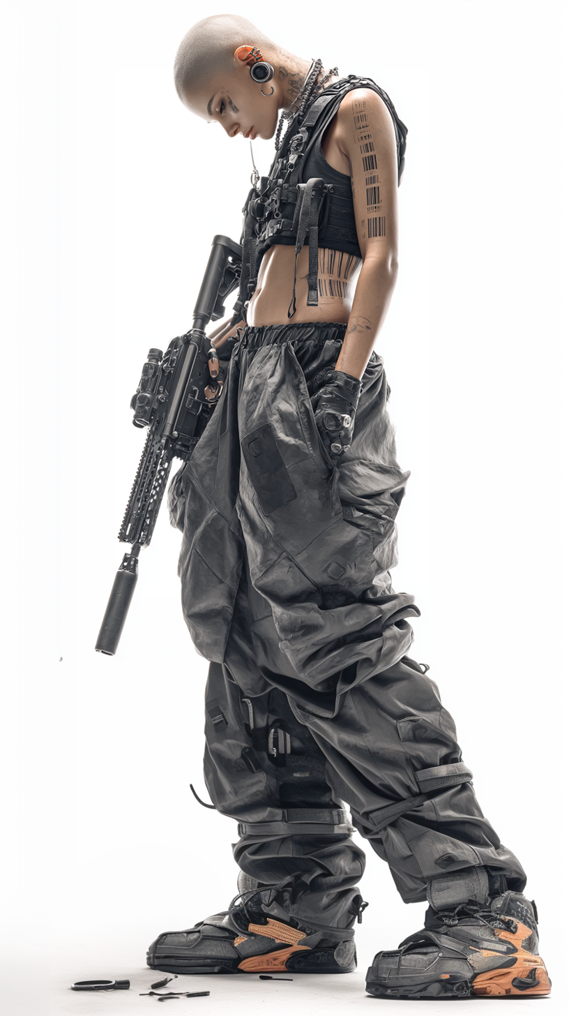 Barcode Rebel: AI Character Concept ai character concept