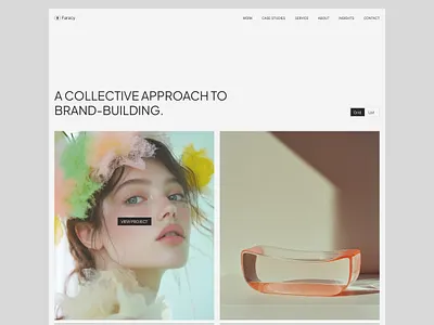 Faracy - Project Page Grid Version ads design advertising agency website branding design graphic design illustration landing page minimal modern website project page ui web design white white space