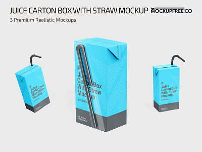 Juice Carton Box With Straw Mockup box boxes design food juice juice box mockup mockups packaging photoshop premium product psd template templates
