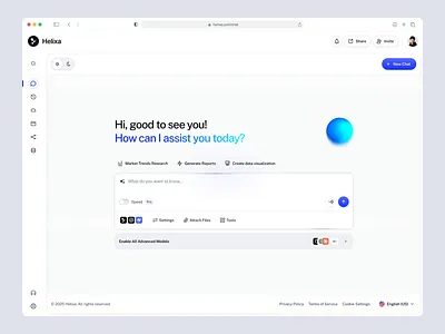 Helixa - AI Platform ai animation artificial intelligence chat chat ai chat interface clean component dashboard design digital internet mobile modern motion motion graphics technology ui ux website
