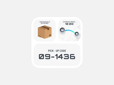 Logistics Delivery Status Card badges card design delivery icon illustrations package ui widget