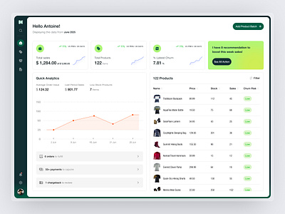 Marketplace Analytics Dashboard analytics dashboard design marketplace dashboard order payments price products sales data stock ui ux web app web builder
