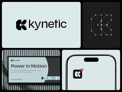 Kynetic - Logo Branding abstract app logo bento presentation branding brandmark distinct logo energy innovation k letter lettermark logo logo designer logotype minimal logo modern brand identity movement symbol vector