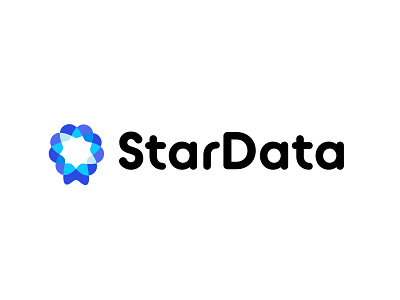 StarData badge bold branding data design geometric logo logodesign modern star